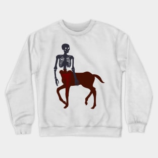 Sagittarius zodiac horse skeleton Crewneck Sweatshirt